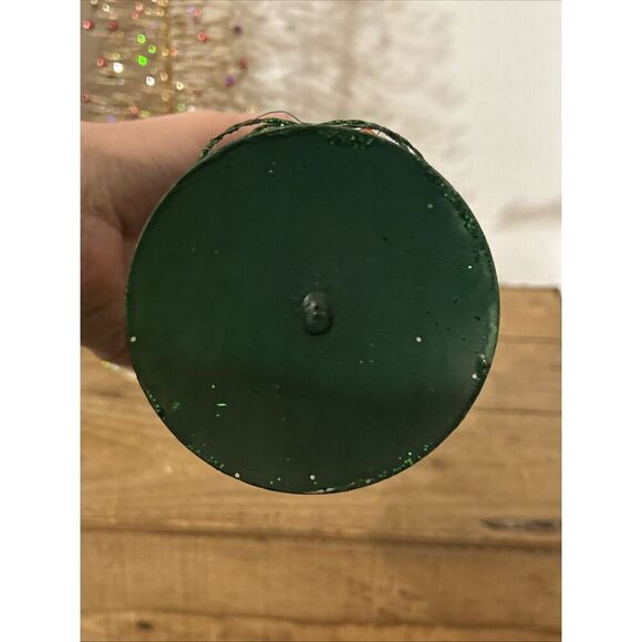 Set Of 2 Crate & Barrel Beaded Wire Glitter Christmas Trees 20” &  15” Tall - Picture 3 of 5